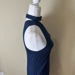 BAILEY 44 One Shoulder Neck Detail Navy Sheath Dress Size Medium Knit Photo 8