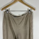RICHARD MALCOLM Pants Womens Size 12 Beige 100% Irish Linen Wide Leg Lightweight Tan Photo 1