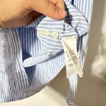 Ralph Lauren  Blue and White Striped Long Sleeve Dress Button-Up Shirt Medium Photo 4
