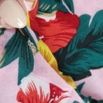 XIX Palms Anthropologie Floral Wide Leg Pants Womens 2 Pink High Rise Hawaii Photo 6