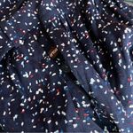 Comptoir Des Cotonniers Navy Blue Confetti Print Bow Waist Flowy Skirt womens S Photo 9