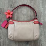 Coach Vintage Y2K Pink Daisy Spectator Leather Hobo Mini Bag Purse Photo 3
