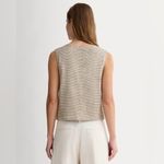 Everlane  The Vest in Stretch Linen Deep Taupe Mini Gingham Size 00 Photo 1