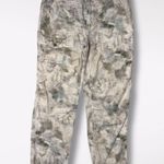 Anthropologie Wanderer Cargo Pants Tie Dye Camo Print Linen Blend 27 Petite Photo 0