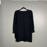 Soft Surroundings Black Tunic Sweater Split Hem Scoop Neck High Low Oversized XS Photo 5
