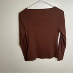 Old Navy Fitted Long-Sleeve Rib-Knit Top Espresso Bark SP Photo 6