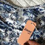 Super CUTE Floral Blue and White Bikini Set Size L Photo 2