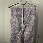 Sigrid Olsen  Purple and White Leaf Print Pants SIZE‎ 8 Photo 9