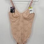 Bali All Over Solutions Bodysuit Nude Floral Lace Lingerie Size 38B NEW Photo 0