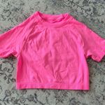 Hot Pink Short Sleeve Workout Top Photo 0