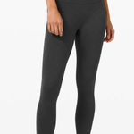 Lululemon Wunder Train High-Rise Tight 26” Heathered Graphite Grey size 8 Photo 0