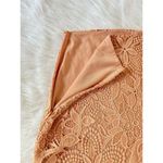 For Love & Lemons  Luna Pale Blush Floral Lace Scallop Hem Mini Skirt Size XS 0-2 Photo 4