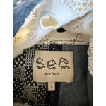 Sea New York Women's Patchwork Henley Sweater Size S Blue Photo 2