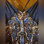 Free People Be My Baby Printed Button Front Midi Dress in Blue & Black Photo 6