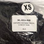 Michael Lauren NWT Black Oxford Asymmetrical V Neck Tank Top Womens Size XS Photo 8