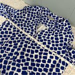 Hobbs London Magda Midi Shirt Dress Waist Tie Blue Patterned Women’s Size 10 Photo 10