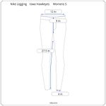 Nike Iowa Hawkeyes Athletic Legging Womens S Black Grey Dotted Spellout NCAA Photo 8