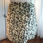 Hayden Los Angeles Mini Skirt Leopard Print Asymmetrical Faux Wrap Wool Blend Md Photo 3