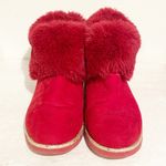 Juicy Couture  Size 8 Red Kissable Suede Boots Style WJ03736W Fleece Lined Photo 1