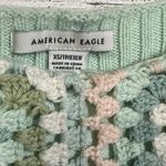 American Eagle  Womens Croceht Lined Cropped Tank Green SIze‎ XS Petite Boho Photo 1
