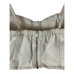 Farm Rio  Shirt Women XS Ivory Polka Dot Cotton Bustier Cropped‎ Tank Top Photo 3
