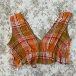 Aerie  Plaid Tie Top Photo 2