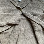 Vintage Y2K Soft Green Cardigan Sweater Large Boho Chunky Knit Fairy Grunge Cozy Tan Photo 5