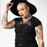 KILLSTAR - Malicia Lace-Up Top (Medium) NWOT Photo 2