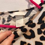 H & M Womens Leopard Print Short Sleeve Top Viscose Size 12 Office Party Photo 2