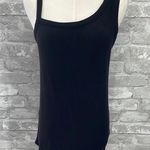 Maurice's Black Ribbed Knit Asymmetrical Tank Top Photo 0