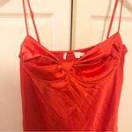 ASTR the Label Mariela Dress Red Orange Midi Satin Slip Dress Size Large Photo 2