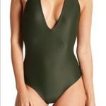 Mikoh  Manu Gray One‎ Piece Bathing Suit Photo 2