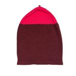 Lululemon  Burgundy Pink Two Tone Colorblock Merino Wool Knit Beanie OS unisex Photo 1