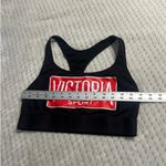 Victoria's Secret  Sport Bra Women's Large Black Red‎ Logo Racerback Gym Athletic Photo 8