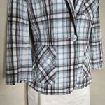 Talbots  Cotton Plaid Blazer Jacket Photo 3