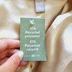 H&M Light Beige Double Breasted Satin Shirt Size Medium Photo 5