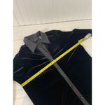 Liz Claiborne  Womens Black Velvet Long Sleeve Button Up Shirt Size L Photo 2