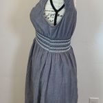 Speed Control New York Dress Medium Blue Chambray V Neck Sleeveless Summer Photo 3