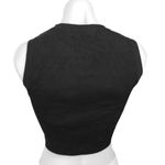 ZARA  Women's Black Ribbed Knit Sleeveless Crew Neck Pullover Bra Crop Top Size M Photo 1