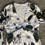 Rare London Cream and Dark Green Bell Sleeve Wrap Dress Photo 3