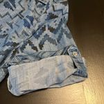 PHILOSOPHY Womens sz M Blue Denim TENCEL Shirt Dress/Tunic Pockets Aztec Tribal Size M Photo 5