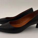 Aquatalia  Black Leather Pointed Toe Marion Kitten Heel Pumps Size 8 Photo 6
