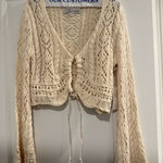 Vintage Havana  Cream Crochet Cardigan Photo 0