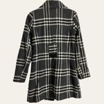 Yoki Collection Black Plaid A-Line Double Breasted Pea Coat Size M Photo 2
