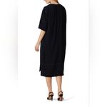 Marni Womens Crepe Envers Satin Short Sleeve Dress Deep Blue sz 42 Oversized Photo 1