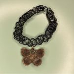 Large Butterfly Charm Tattoo Choker Black Photo 2