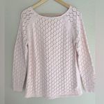 Loft Pink Pointelle Sweater Size Large Photo 0