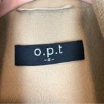 O.p.t. Lennox Double Breasted Coat in Camel Tan Brushed Peacoat Long Size Small Photo 7