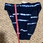 Becca NWT  Tie Dye Blue French Cut High Waisted Bikini Bottoms- Size Medium Photo 4