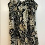ZARA Plumetis Snake Skin Animal Spaghetti Strap Mini Babydoll Dress Size Medium Photo 3